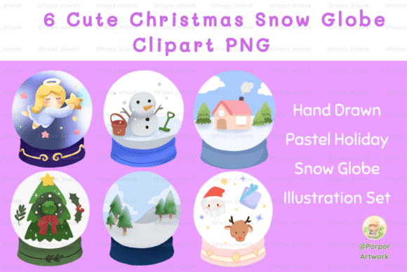 6 Christmas PNG Clipart for Crafts: Illustrations Review
