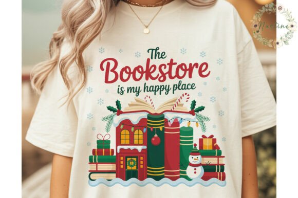 Christmas Bookstore PNG: Illustrations for Branding
