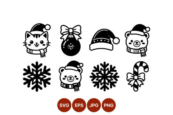 Christmas Cat and Bear Vector Icons Review