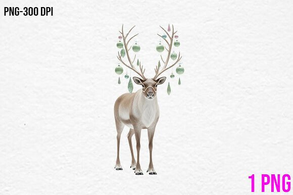 Christmas Deer PNG Clipart & Illustrations
