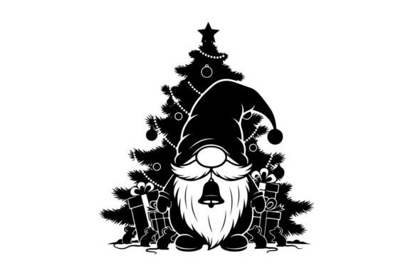 Christmas Gnome Silhouette with Tree Review