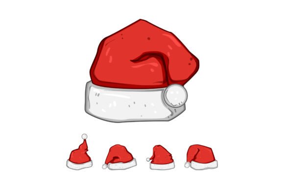 Christmas Hats for Holiday Season Celebr Illustrations