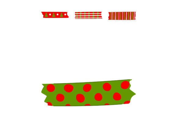 Christmas Washi Tape Elements Decorating Illustrations
