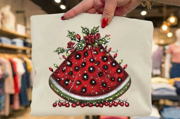 Christmas Watermelon Summer PNG: Fresh Illustrations
