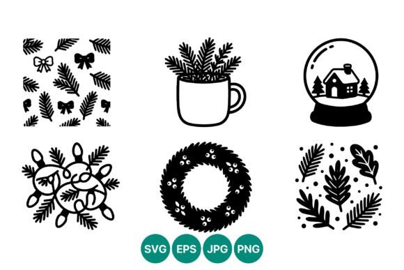 Christmas Wreath Vector Illustrations