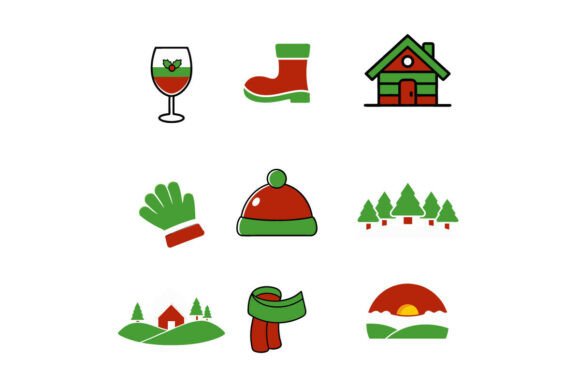 Classic Christmas Icons: Timeless Illustrations