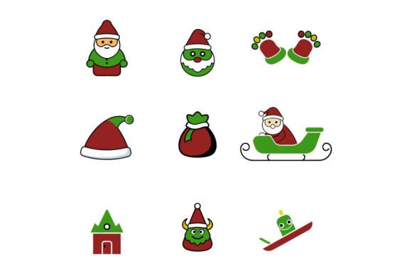 Creative Christmas Vector Icon Set – Hol Illustrations