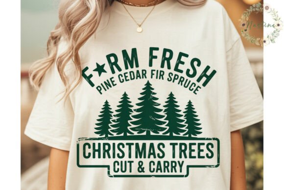 Farm Fresh Christmas Trees PNG Clipart & Illustrations