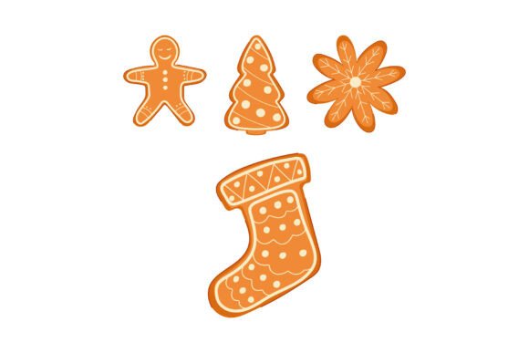Gingerbread Cookies for Christmas Holida Illustrations