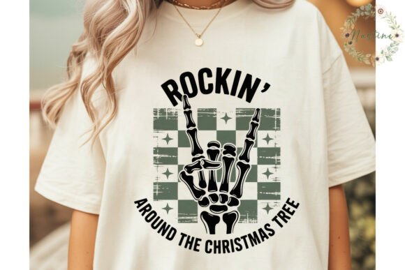Grungy Rockin Christmas Hand PNG Review