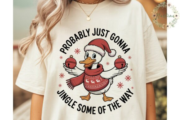 Jingle Duck Christmas Sublimation Design Illustrations