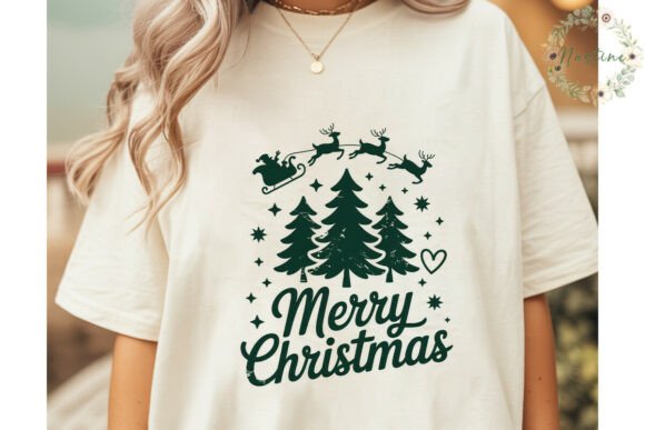 Merry Christmas Trees Santa PNG Clipart & Illustrations
