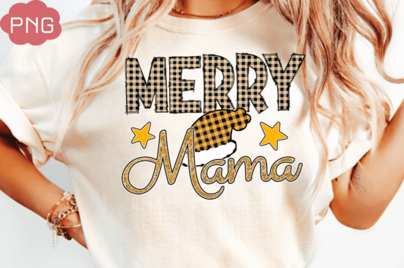 Merry Mama PNG T-shirt Design, Christmas Illustrations