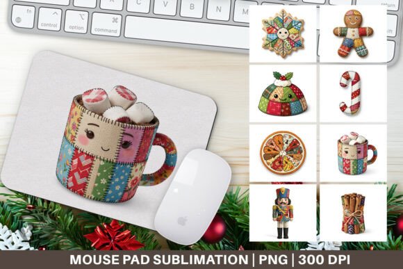 Patchwork Christmas Treats: Festive Illustrations