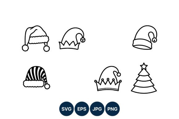 Reviewing Christmas Hats Line Art for Embroidery