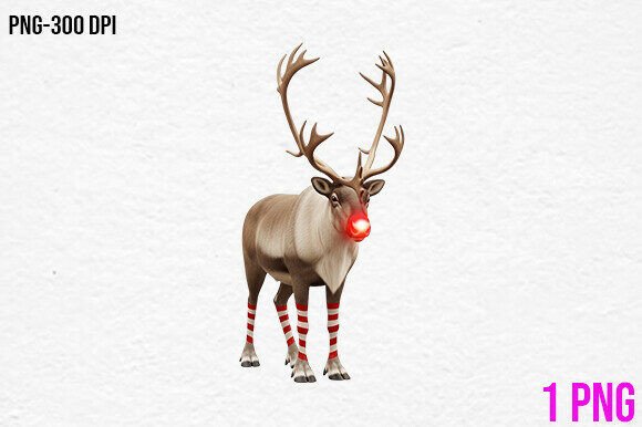 Rudolph Reindeer Christmas PNG & Illustrations