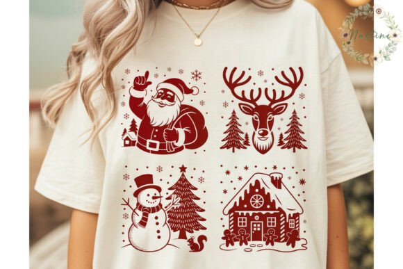 Rustic Christmas Blocks PNG Clipart & Illustrations